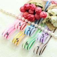 ราคา ริบบิ้นเกาหลี ผ้าโปร่งแถบไล่สี ขนาด 2.5 ซม. (3670180251)