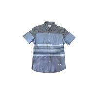 ราคา เสื้อเชิ้ตแขนสั้นสีเทา,ฟ้า (28685982851)