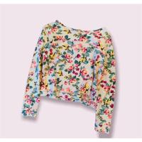 ราคา เสื้อผ้ามือสอง เสื้อยืดครอปแขนยาวลายดอกหวานๆ H&M (19109541228)