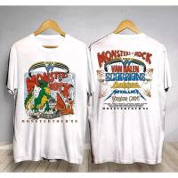 ราคา เสื้อยืดวินเทจ Monsters of Rock Tour 1988 เสื้อยืดทัวร์ Halen Van ของขวัญสำหรับแฟนๆ เสื้อยืดผู้ชายสีดำ คอกลม ผ้าฝ้าย สไต (52408094778)