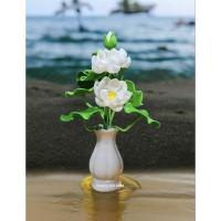 ราคา กระถางดอกบัว ดอกบัวดินปั้น งานดินปั้น สูง 6,9 นิ้ว (8855720097)