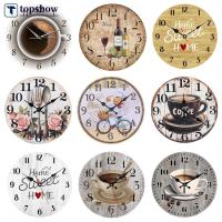 ราคา TOPSHOW ถ้วยกาแฟสร้างสรรค์นาฬิกาแขวนเงียบ Vintage Rustic Farmhouse Decor ห้องครัวห้องนั่งเล่นสํานักงานของขวัญกาแฟคนรักนาฬิกาแปลกใหม่ B1Z4 (29644421666)