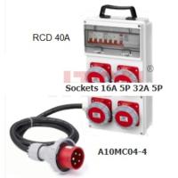 ราคา A10MC04-4 กล่องปลั๊กกระจายไฟ 16A 5P=2, 32A 5P=2 IP67 Slope outlet (10634287293)