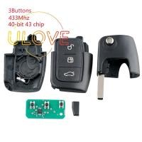 ราคา รีโมทกุญแจ 3 ปุ่มสำหรับ Ford Focus Fiesta 2013 433 MHz (2702148870)