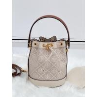 ราคา Tory Burch 80534 T Monogram Jacquard Mini Bucket Bag (55457527434)