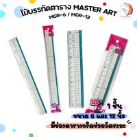 ราคา Master Art (มาสเตอร์อาร์ต) ไม้บรรทัดตาราง ไม้บรรทัดรุ่น MGR-6 / MGR-12 ขนาด 6 และ 12 นิ้ว ( 1 อัน ) (25989891484)