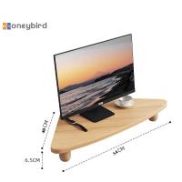 ราคา Honeybird 90 องศาสามเหลี่ยมที่วางจอคอมพิวเตอร์ PC ชั้นวางหน้าจอเดสก์ท็อปขาตั้งจอแสดงผลโต๊ะจัดเก็บ (29411011519)