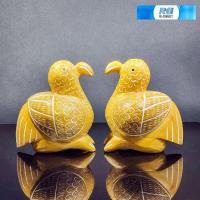 ราคา นกคุ้มไม้สักแกะสลักคู่ นกกระทา หัตถกรรม ตกแต่งบ้าน Wooden Teak Quail Couple Handmade Handcraft Home Deco OTOP Thailand (24291769906)