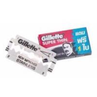 ราคา (แพ็ค 12 กล่อง) Gillette Super Thin ใบมีดยิลเลตต์ ซุเปอร์ ธิน 1 กล่องมี 6 ใบ (5+1) (43050755497)