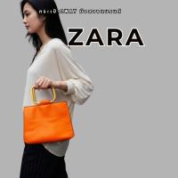 ราคา กระเป๋า2way ส้มอิฐสุดชิค ถือและสะพายข้าง มือสองแบรนด์ Zara women แท้100% ทรงเก๋หายากต้องรีบจัด (18175393666)