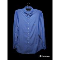 ราคา Polo Ralph Lauren เสื้อเชิ้ตแขนยาว คอปก สีฟ้า ผ้ามัน มือสอง รอบอก 53 นิ้ว (42880088113)