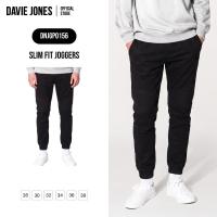 ราคา DAVIE JONES [BE FEARLESS] กางเกงจ็อกเกอร์ผู้ชาย Slim Fit Joggers สีดำ GP0156 (40728626602)