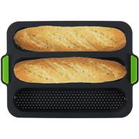 ราคา ซิลิโคน Baguette Pan Non-stick French Bread Baking Mould, 3 Wave Loaves Loaf Bake Mold Toast Cooking Bakers Roll Pan แซนวิชแม่พิมพ์ French Baguette ขนมปัง (สีเทา B) (54357407721)