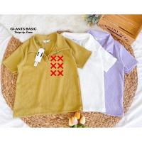 ราคา เสื้อยืดคอปก ดีเทลเจาะคอวี ผ้าแฟชั่นสุดน่ารัก อก36-38" (19525103512)