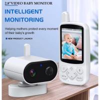 ราคา 2.8 นิ้ว Wireless Video Baby Monitor การตรวจสอบอุณหภูมิ 2 ทิศทาง Talk Night Vision 2000mAh Baby Nanny Security กล้อง (29583996894)