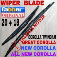 ราคา 20 + 18. ยางใบมีดของ WIPER สําหรับ TOYOTA COROLLA TWINCAM AE92 + GREAT COROLLA AE101 + ใหม่ COROLLA AE111 + ALL NEW COROLLA AE112 ยี่ห้อ FABER ดั้งเดิม (51210249094)