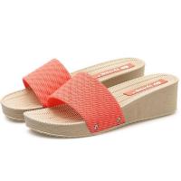 ราคา รองเท้าแตะส้นเตารีด 5 นิ้วสําหรับผู้หญิง DN05 (สีส้ม) (24145984699)