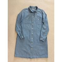 ราคา Uniqlo เดรสเชิ้ต สีฟ้า สีพื้น ไซส์ S ผ้าcotton 100% แขนยาว ผ้านิ่มใส่สบาย (52852836368)