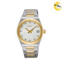 ราคา SEIKO QUARTZ SAPPHIRE นาฬิกาข้อมือผู้หญิง (ไซโก) รุ่น SUR604P ขนาด 34 mm. สีขาว (45408077517)