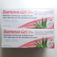 ราคา (แพค6หลอด) หมดอายุ 8/12/19 Burnova Gel plus 25 กรัม สีแดง สูตร Snow Algae Extract (2216882611)