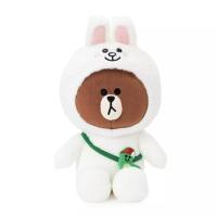 ราคา ตุ๊กตาไลน์เฟรนด์ หมีบราวน์ใส่ชุดโคนี่รุ่นพิเศษ Line Friends Cute Brown Bear Cony Plush Toy ขนาด 25 ซม. (20848542492)