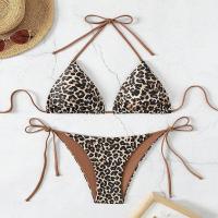 ราคา Sunset.Bikiniชุดว่ายน้ำแฟชั่น ชุดบิกินี่ เซ็กซี่ ทูพีช ลายเสือดาว โชว์หลัง ผ้าแห้งไว beach (42968522033)