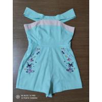 ราคา จั๊มสั้นปาดไหล่สีเขียวมิ้นต์ปักทั้งชุดกระเป๋า2ข้างใช้งานได้จริงซิปหลังป้าย​SOME​THING,SZ.L (9015353861)