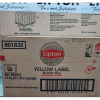 ราคา ชาลิปตัน Lipton แบบซองจุ่ม ขนาดซอง 2 กรัม ขายยกลัง 24 กล่อง 25 ซอง (50102945952)