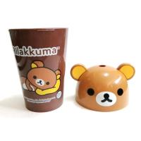 ราคา มือ2, มีหลายภาพค่ะ ของสะสม แก้วน้ำพลาสติกสีน้ำตาลลาย รีรัคคุมะ พร้อมฝาปิดรูปหัวหมีรีลัคคุมะ Relakkuma (13342805770)