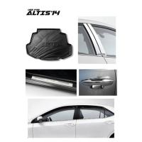 ราคา Toyota Altis 2014 - 2018 อุปกรณ์ตกแต่งรถยนต์ กันสาด ถาดท้าย ชายบันได เบ้ารองมือ เสาสเตนเลส ผลิตในไทย (29781461801)