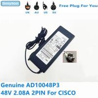 ราคา ของแท้ AC Adapter Charger สําหรับ CISCO Firewall AD10048P3 48V 2.08A 2PIN แหล่งจ่ายไฟ ASA 5505 341-084-02 ASTEC อะแดปเตอร์ (56010084601)