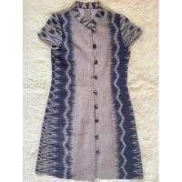 ราคา ส่งต่อเดรสผ้าฝ้ายทอมือ Sz.S ทอลายคราม (18244667230)