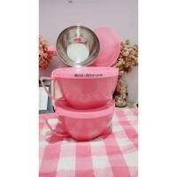 ราคา ชามเกาหลี / ชามราเม็ง / ก๋วยเตี๋ยวสแตนเลส สีชมพู+ฝา (53460505432)