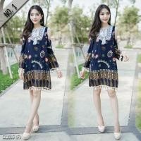 ราคา Oversize เสื้อตัวใหญ่ใส่หลวมๆ งานผ้าสปันเนื้อดี นิ่มสไตล์โบฮีเมียน ลายสวยๆ รอบอก 36-44 ยาว 35 นิ้ว (NO.1) (937458128)
