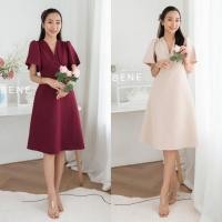 ราคา ป้าย Vabene เดรสออกงาน งานผ้าไวโอลิน มีซับใน ช่วงอกถึงเอวบนแต่งเคิฟใส่เข้ารูปพอดีสัดส่วน ช่วงล่างลงไปปล่อยฟรีสบายๆ (23852673108)