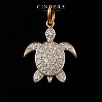 ราคา จี้เพชรทองคำแท้ 18K รุ่น เต่าทะเล ตัวเรือนทอง 18K ITALY 750 มีใบรับประกันสินค้า (40753246234)