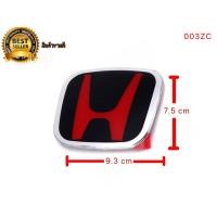ราคา โลโก้ logo H ดำ-แดง สำหรับรถ Honda 003zc ขนาด (9.3cm x 7.5cm) ด้านหลังโค้งสำหรับ civic FD city 2009**ราคาถูกที่สุด** (11763442113)