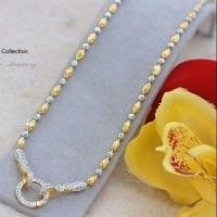 ราคา สร้อยคอทองสองกษัตริย์ ขั้วเพชร งานทอง5ไมครอน (2102565625)