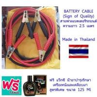 ราคา เซ็ตสายพ่วงแบตเตอรี่รถยนต์ : ยาว 2.5 เมตร แถมฟรี แว๊กซี่ น้ำยาบำรุงรักษาเครื่องหนังและเคลือบเงา ขนาด125ml (1637983332)
