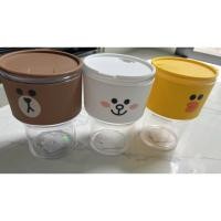 ราคา แก้วพลาสติก LINE FRIENDS: มี 3 ลาย (Brown, Cony, Sally) พร้อมฝาปิดและช่องเสียบหลอด (43258408762)