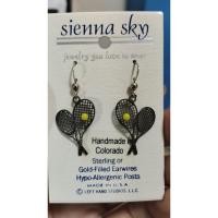 ราคา ต่างหู Sienna Sky Tennis Racket Earrings Hypoallergenic Sterling Silver US ไม่เคยใช้ (44128637985)