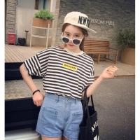 ราคา เสื้อแฟชั่นลายขวาง สีดำขาว (สกรีนสีเหลือง) สีดำขาว (สกรีนสีเหลือง) (1572159729)