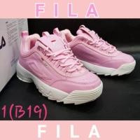 ราคา รองเท้าผ้าใบ fila สีชมพูพาสเทล สีสวยหวาน ใส่สบายน้ำหนักเบา (2564135290)