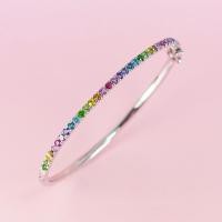ราคา กำไลพลอยแท้ พลอยรุ้ง กำไลเงินแท้ฝังพลอยขนาด 2mm จำนวน 33เม็ด รับประกันพลอยแท้ทุกเม็ด Rainbow Gemstone Bangle (50703384847)