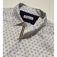 ราคา เสื้อเชิ้ตสีขาวลายสมอเรือใส่ไปทะเลเหมาะกับหน้าร้อนฝุด (23033006129)