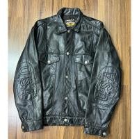 ราคา vintage leather jacket harley davidson made in usa(used) (24933378982)