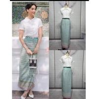 ราคา ชุดsteไทยจิตรดาคอปกลูกไม้สีขาวมือ2ไซส์M (26040291458)