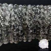 ราคา หินแก้วขนเหล็ก (Black Rutilated Quartz) ไหมดำวงข้อมือ หินไหมดำ แก้วขนเหล็กสร้อยข้อมือ หินแท้ 100% (29686267382)