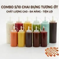 ราคา [THICK TYPE] คอมโบขวดซอสพริก 5/10 ขวดซอส นมข้นพลาสติกหนา 450ML, 620ML1000ML - Hung Home (43351888135)