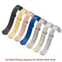 ราคา Watch strap for Patek Philippe Nautilus 5711/5726 fine steel watch strap male convex stainless steel watch accessories 25mm (51710217120)